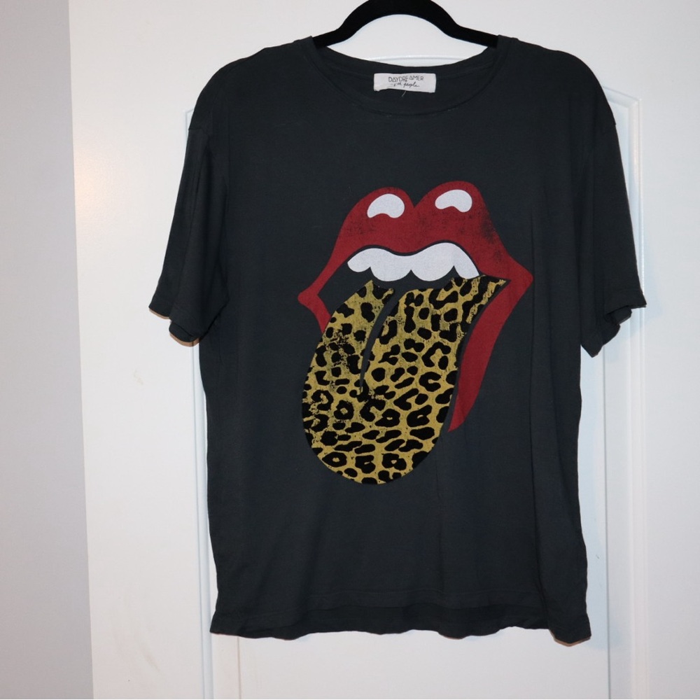 Free People Black Band Tee